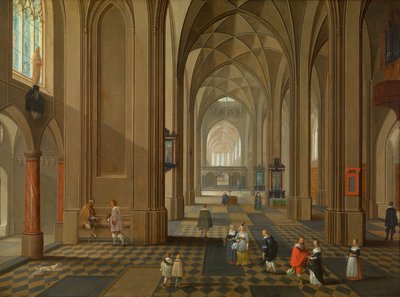 Interno di una chiesa da Pieter and Coques Gonzales (1614 84) Neefs II