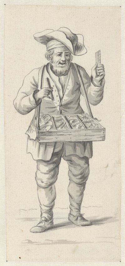 Venditore ambulante di pettini e aghi da Pieter de Goeje