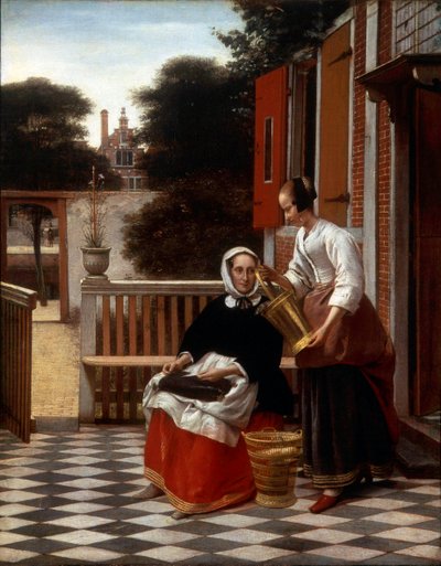 Una padrona e la sua cameriera, 1660 da Pieter de Hooch