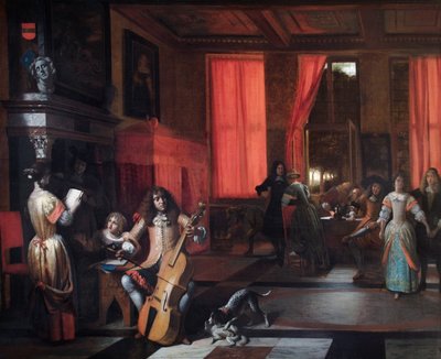 Una festa musicale, c.1675 da Pieter de Hooch