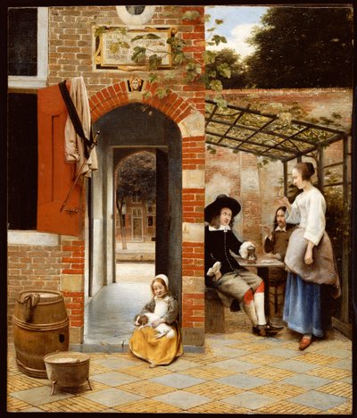 Cortile di una casa a Delft, 1658 da Pieter de Hooch