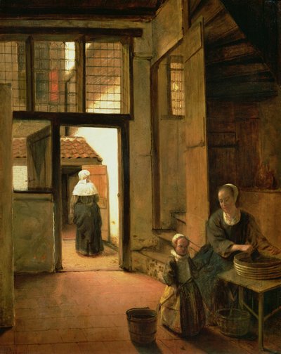 Interno di una casa olandese da Pieter de Hooch