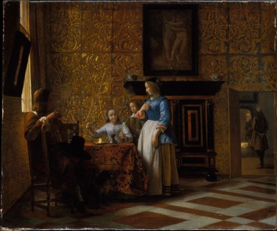 Interno con figure da Pieter de Hooch