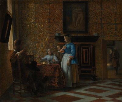 Tempo libero in un ambiente elegante da Pieter de Hooch