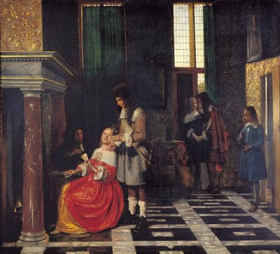 I giocatori di carte, c.1663-65 da Pieter de Hooch