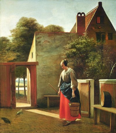 Il Servitore nel Cortile, c.1660 da Pieter de Hooch