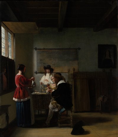 La visita, c.1657 da Pieter de Hooch