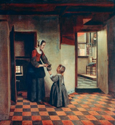 Donna con un Bambino in una Dispensa, c1660 da Pieter de Hooch