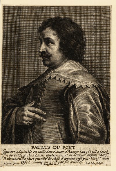 Ritratto di Paulus Pontius, incisore e pittore fiammingo da Pieter de II Jode