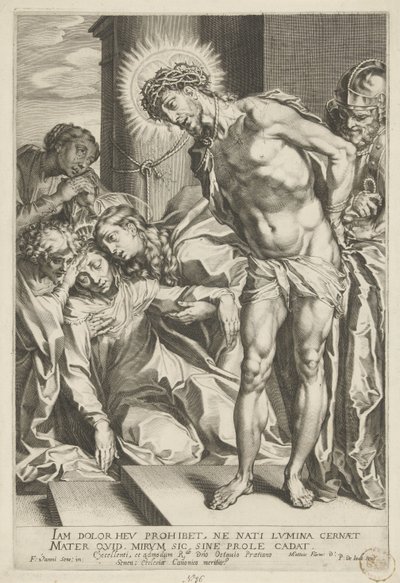 Cristo con corona di spine e Maria piangente da Pieter de Jode (I)