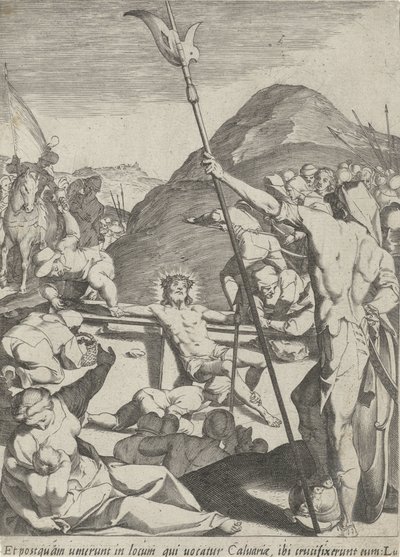 Cristo viene inchiodato alla croce da Pieter de Jode (I)