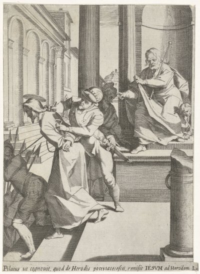Cristo viene mandato da Pilato a Erode da Pieter de Jode (I)