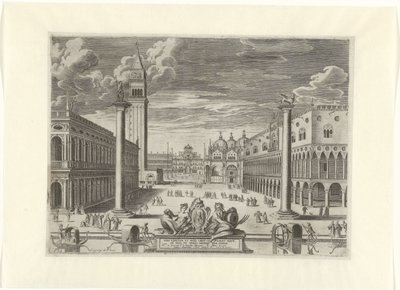 Veduta della Piazzetta a Venezia, 1585 da Pieter de Jode (I)