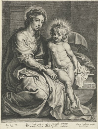 Maria con il Bambino Gesù vicino alla culla da Pieter de Jode (I)