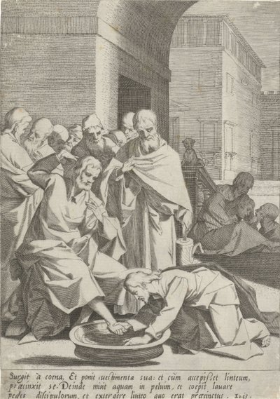 Lavanda dei piedi Passione di Cristo Passionis et resurrectionis da Pieter de Jode (I)