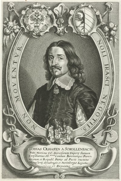 Ritratto di Tobias Oelhafen von Schöllenbach (serie Celeberrimi Legati) da Pieter de Jode (II)