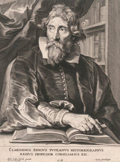 Clarissimus Erycius Puteanus Storico, Professore Regio Consigliere Etc. da Pieter de Jode