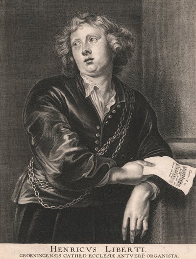 Henricus Liberti, organista della cattedrale di Groeningensis Ecclesiæ Antuerp. da Pieter de Jode