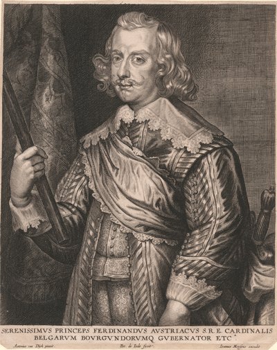 Serenissimus Princeps Ferdinandus Austriacus S.R.E. Cardinalis Belgarum Bourgundorumq Gubernator ecc. da Pieter de Jode