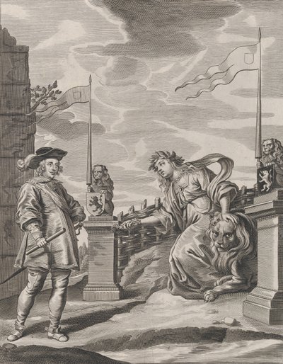 Piatto 6: Ferdinando riceve le chiavi della città di Gand, da Guillielmus Becanus da Pieter de Jode II
