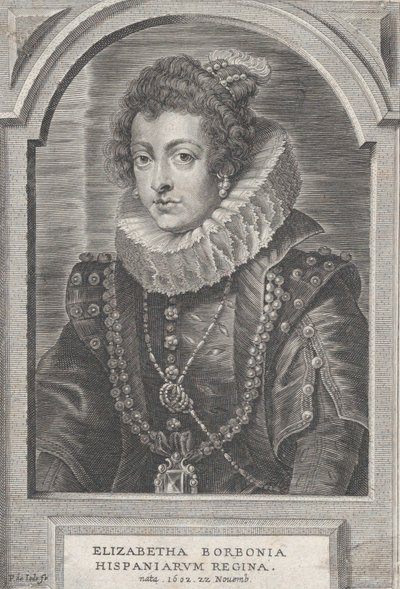 Ritratto di Elisabetta di Borbone, Regina di Spagna, ca. 1632-44 da Pieter de Jode II