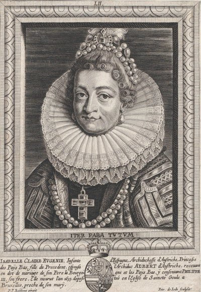 Ritratto di Isabella Clara Eugenia, Infanta di Spagna, ca. 1650 da Pieter de Jode II