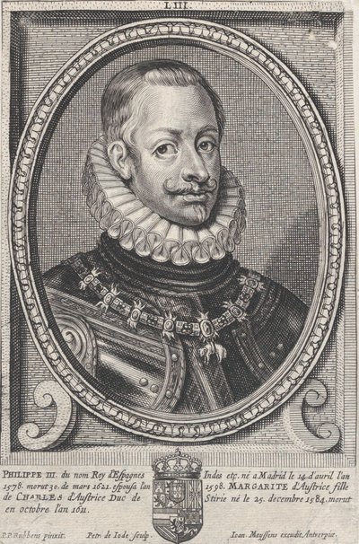 Ritratto di Filippo III, re di Spagna da Pieter de Jode II