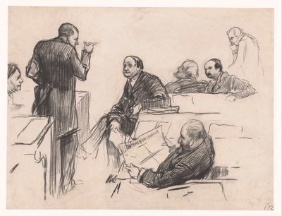 Membri del parlamento mr. H.C. Verniers van der Loeff, mr. A.J.W. Farncombe Sanders, mr. G.M. van der Linden, J. Willink e Jhr. mr. Ruys van Beerenbroek da Pieter de Josselin