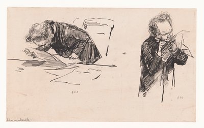 Due schizzi del ministro Heemskerck nella Tweede Kamer da Pieter de Josselin