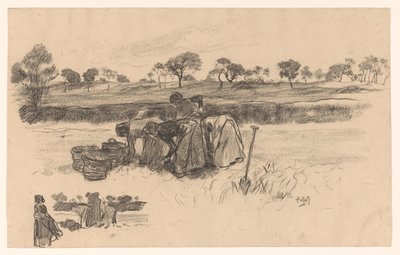 Donne che lavorano nel campo da Pieter de Josselin