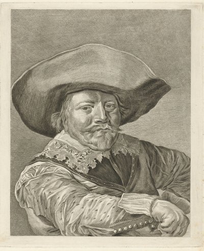 Ritratto di un uomo in costume del XVII secolo da Pieter de Mare