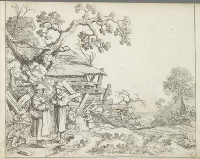 Paesaggio con contadino e contadina da Pieter de Molijn