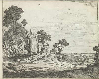 Paesaggio con cavalieri (Paesaggi con figure) da Pieter de Molijn