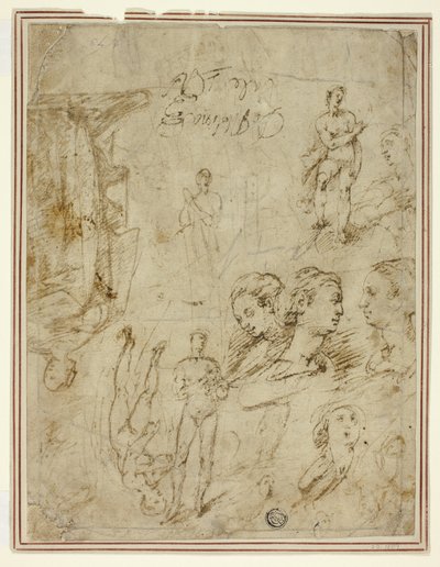 Schizzi di figure e teste da Pieter de Molijn