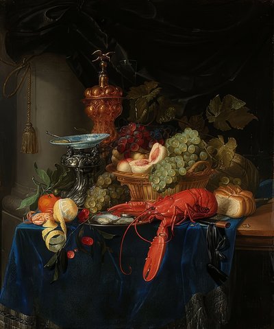 Natura morta con coppa dorata da Pieter de Ring