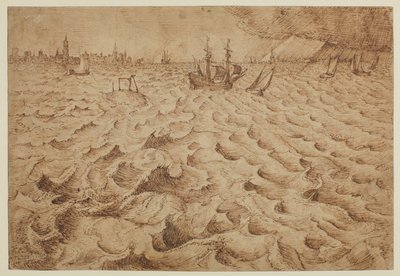 Una tempesta sul fiume Schelda con vista di Anversa, 1562 - 1563 da Pieter Bruegel the Elder