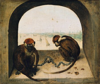 Due scimmie incatenate da Pieter Bruegel the Elder