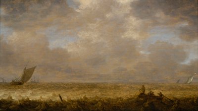 Mare poco profondo con barche da pesca, c.1640 da Pieter the Elder Mulier