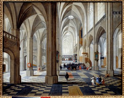 Interno della cattedrale di Anversa da Pieter the Elder Neefs
