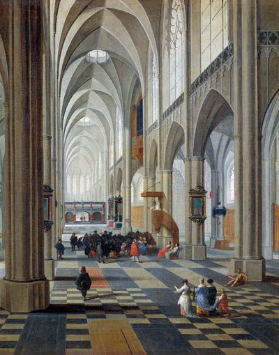 Interno della cattedrale di Anversa (dettaglio) da Pieter the Elder Neefs