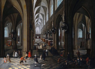 Veduta interna della cattedrale di Anversa da Pieter the Elder Neefs