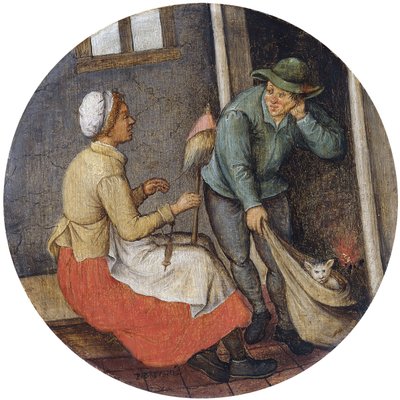 Un proverbio - Lasciare il gatto fuori dal sacco da Pieter Brueghel the Younger