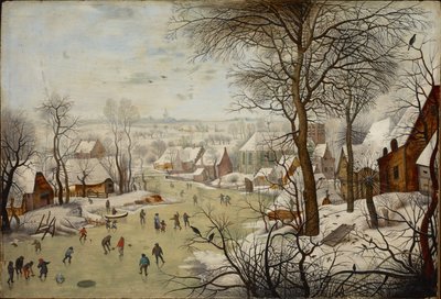 Paesaggio invernale con una trappola per uccelli da Pieter the Younger Brueghel