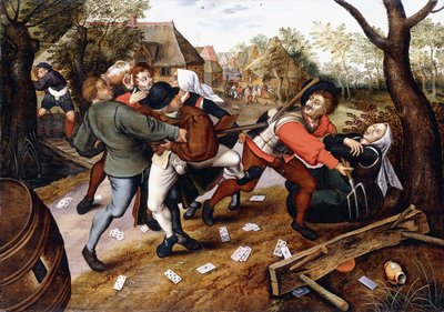 Contadini che litigano, 1619 da Pieter Brueghel the Younger
