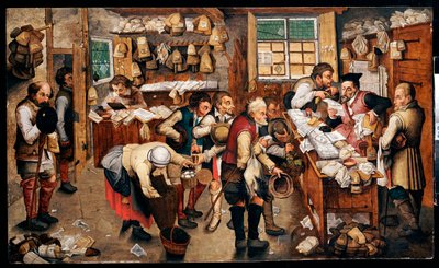Contadini che pagano le decime da Pieter Brueghel the Younger