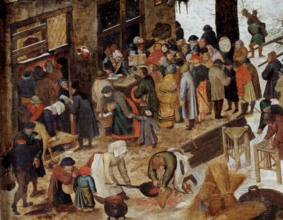 Il pagamento della decima o il censimento a Betlemme (dettaglio) da Pieter the Younger Brueghel
