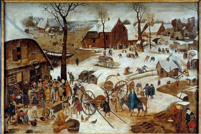 Il pagamento della decima o il censimento a Betlemme da Pieter the Younger Brueghel
