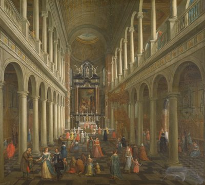 Interno della Chiesa dei Gesuiti, Anversa da Pieter the Younger Neefs