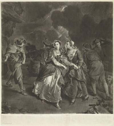 Attrice Susannah Maria Cibber nel ruolo di Cordelia da Pieter van Bleeck