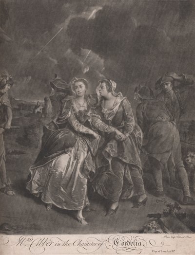 Mrs. Cibber nel ruolo di Cordelia nel dramma Re Lear, Atto III da Pieter van Bleeck
